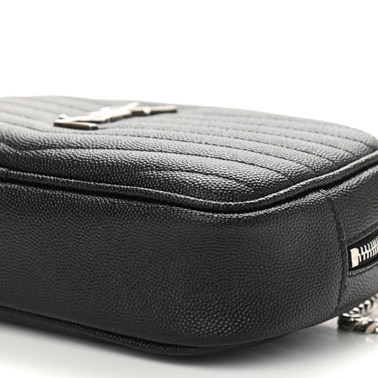 Saint Laurent Grain De Poudre Matelasse Monogram Mini Lou Camera Bag Black 5 of 10