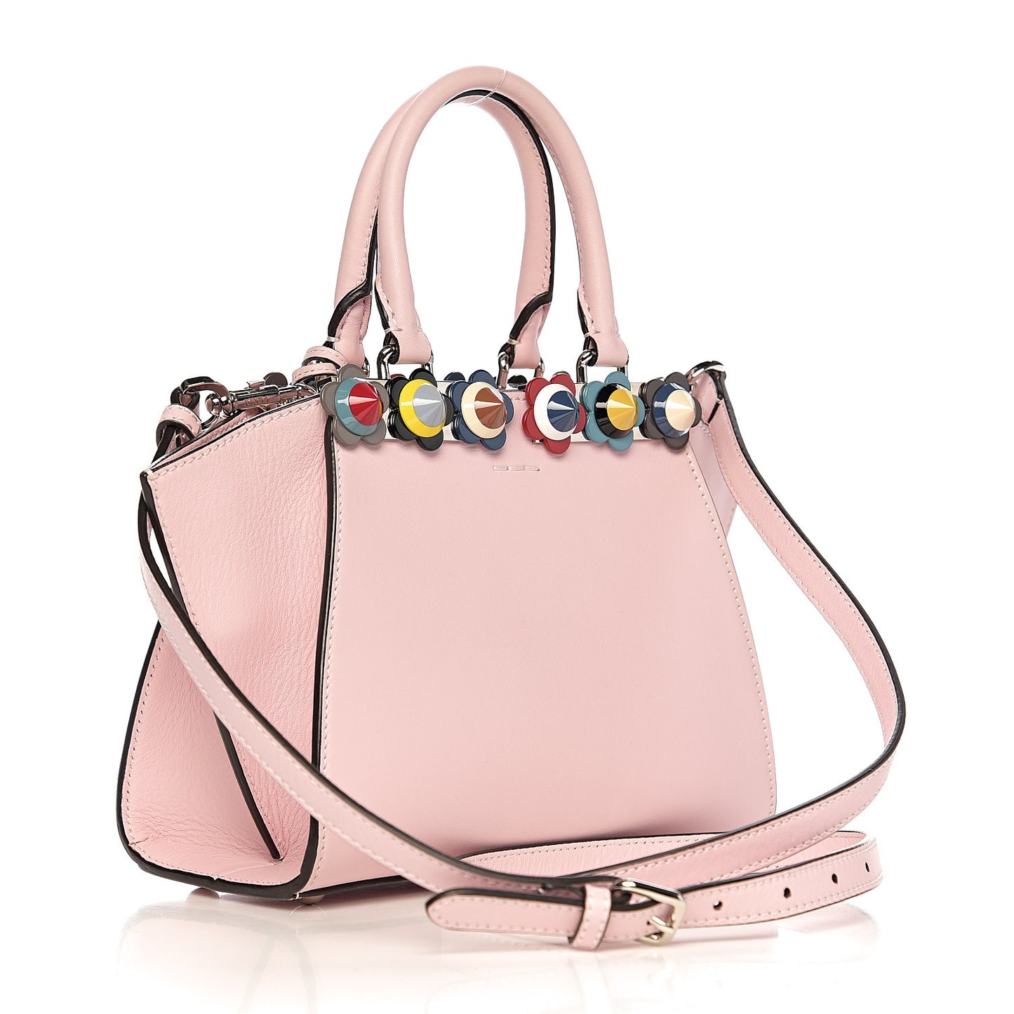Vitello Dolce Plexiglass Flowerland Studded Mini 3Jours Tote Peonia Multicolor