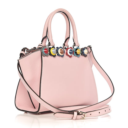 Fendi Vitello Dolce Plexiglass Flowerland Studded Mini 3Jours Tote Peonia Multicolor 2 of 9