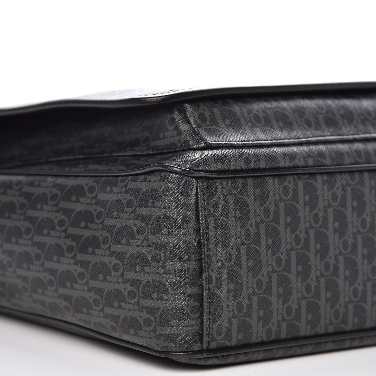 HOMME Monogram Coated Canvas Messenger Grise