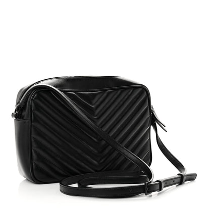 Saint Laurent Calfskin Matelasse Monogram Monochrome Lou Camera Bag Black 3 of 10