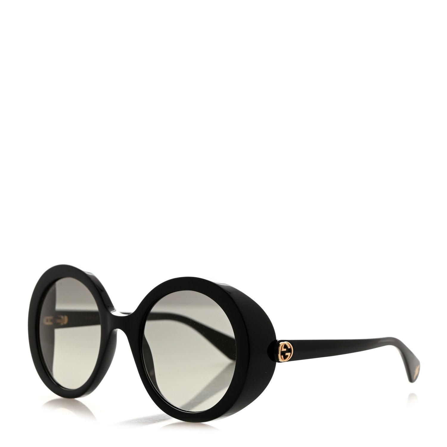 Gucci Acetate Round GG Sunglasses GG0367S Black 1 of 8
