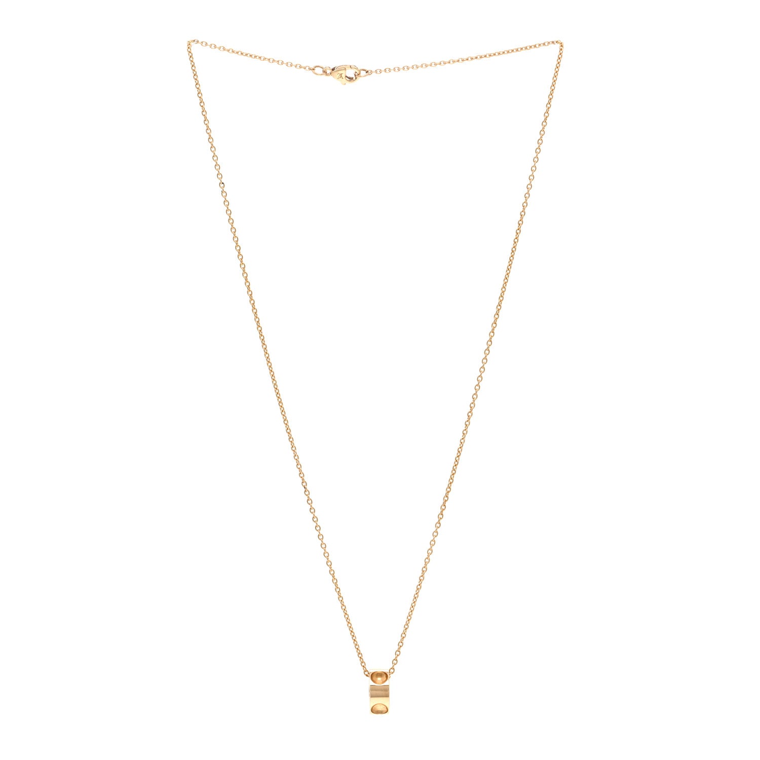 Louis Vuitton 18K Yellow Gold Empreinte Pendant Necklace 3 of 5