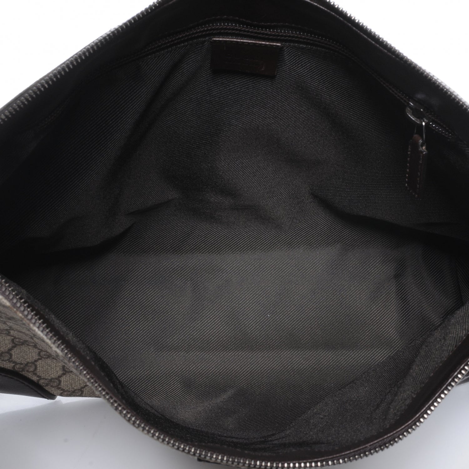 Gucci Denim Monogram Flat Messenger Bag Black 5 of 10