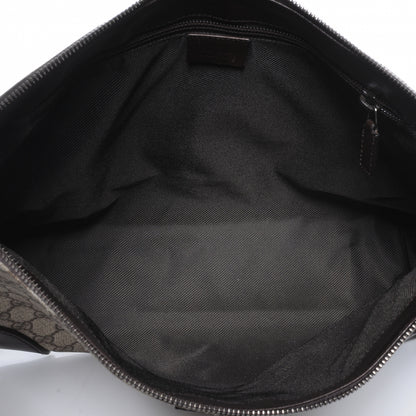 Gucci Denim Monogram Flat Messenger Bag Black 5 of 10
