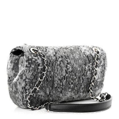 Chanel Sequin Mini Rectangular Flap Silver 3 of 11
