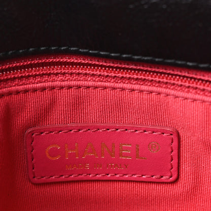 Chanel Shiny Caviar Quilted Large Chain Melody Flap Black 5 of 9
