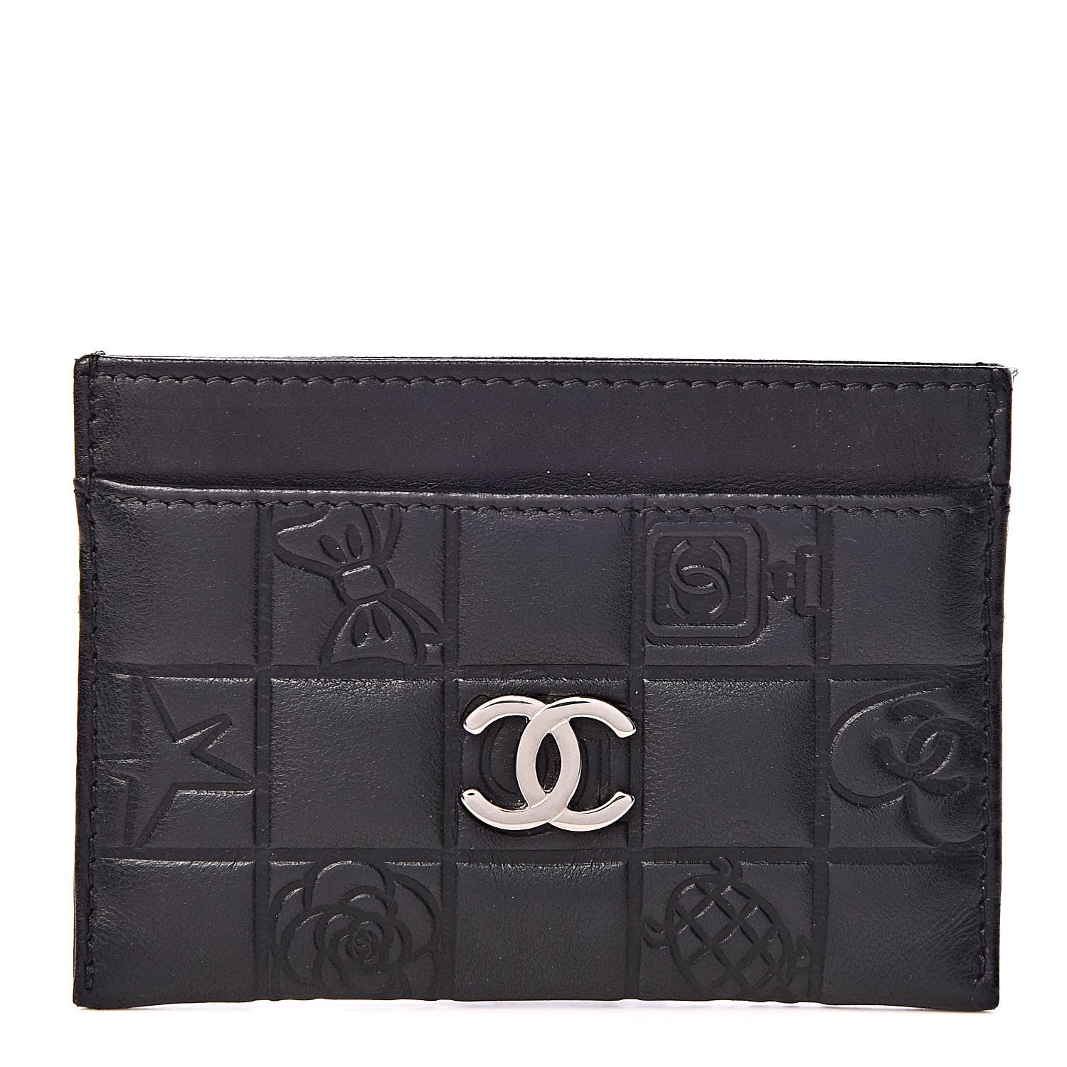 Chanel Lambskin Quilted Precious Symbols Card Holder Black 1 of 8