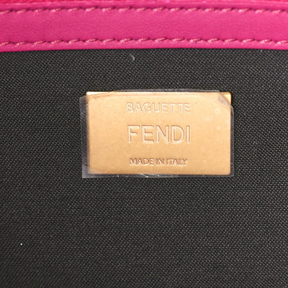 Fendi Nappa FF 1974 Embossed Baguette Ciclamino Pilar 6 of 10