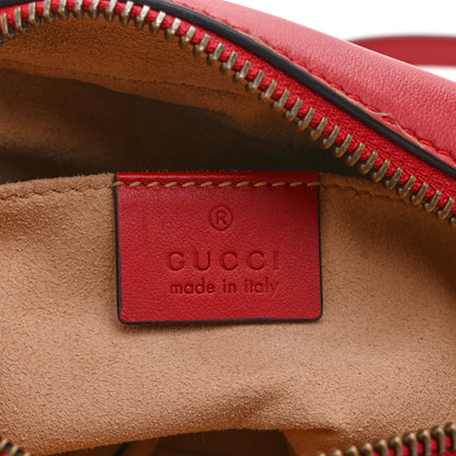 Gucci Calfskin Matelasse Mini GG Marmont Chain Shoulder Bag Hibiscus Red 5 of 10