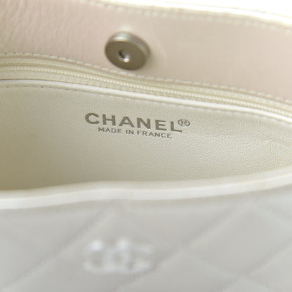Chanel Iridescent Lambskin Quilted Pochette White 8 of 13