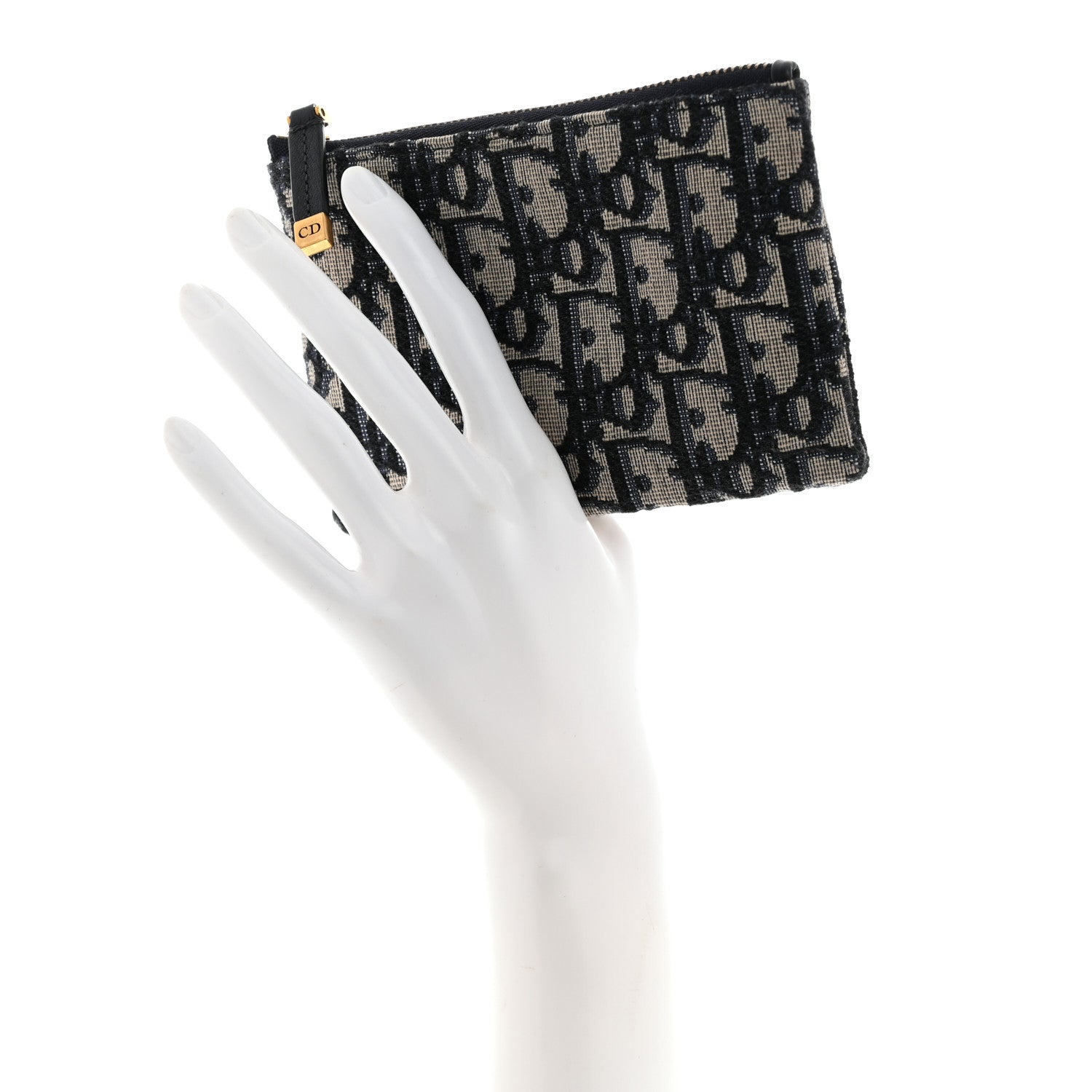 Christian Dior Oblique Zipped Card Holder Blue 2 of 7