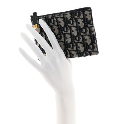 Christian Dior Oblique Zipped Card Holder Blue 2 of 7