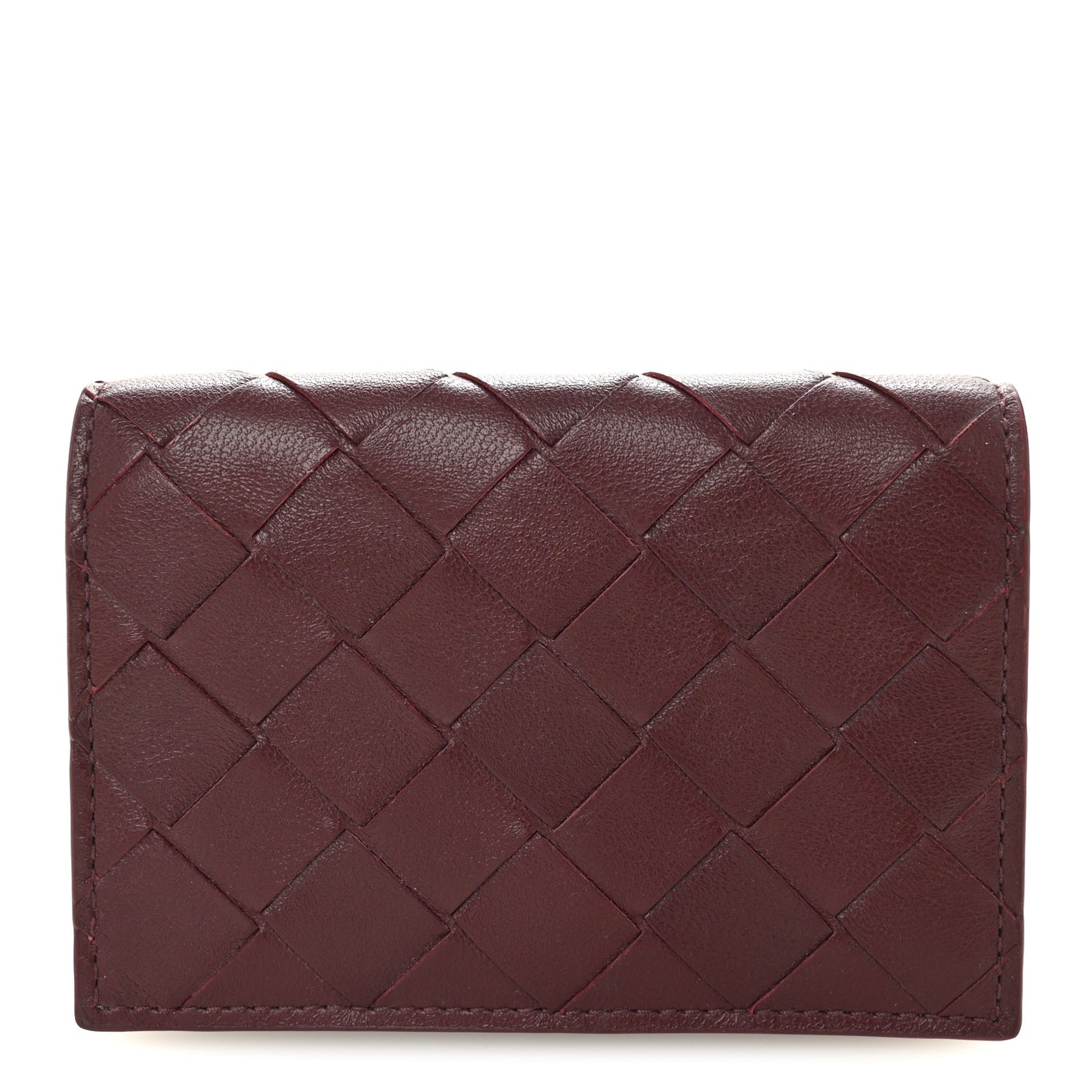 Nappa Intrecciato Card Holder Barolo