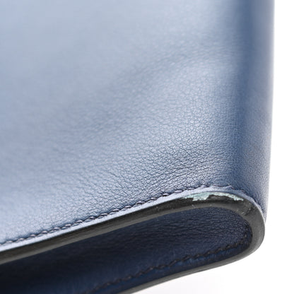 Hermes Swift Kelly Cut Clutch Pochette Bleu De Malte 11 of 11