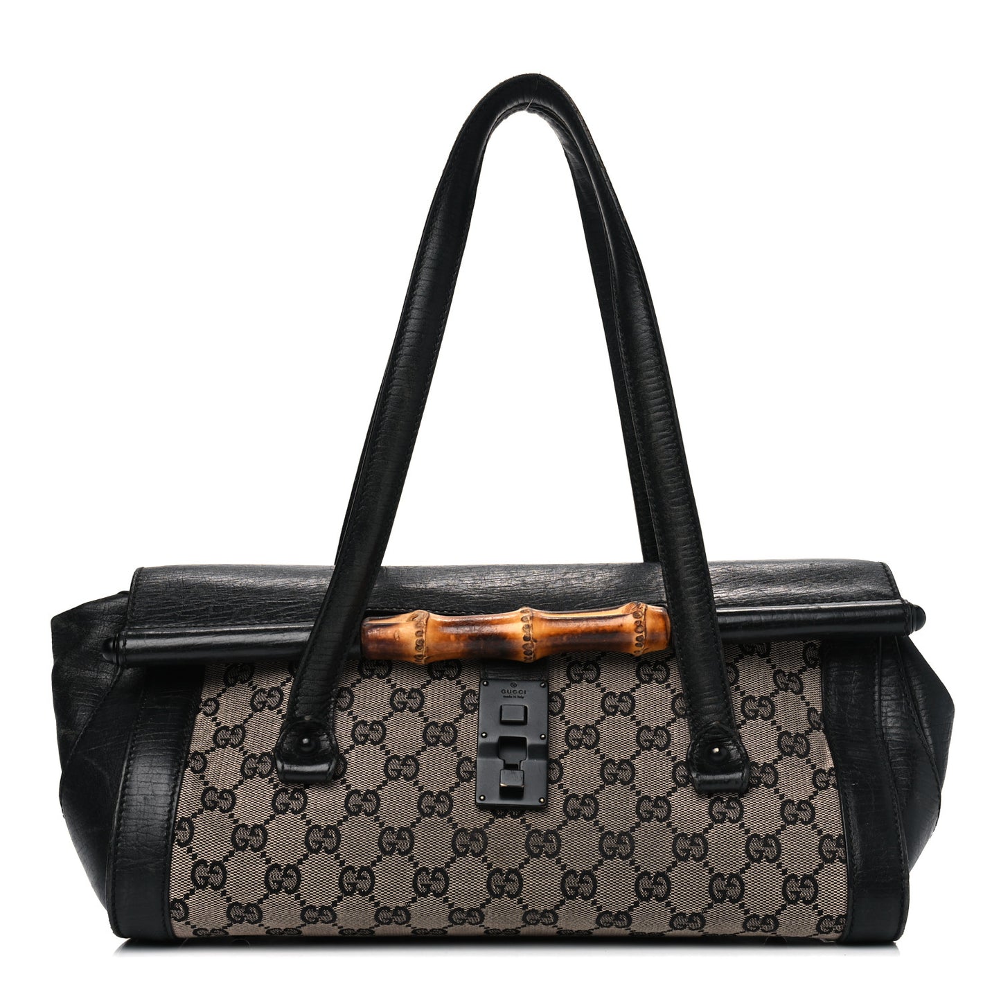 Monogram Bamboo Bullet Handbag Black