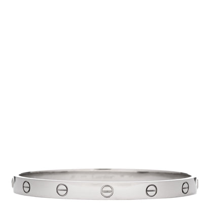 Cartier 18K White Gold LOVE Bracelet 19 1 of 6