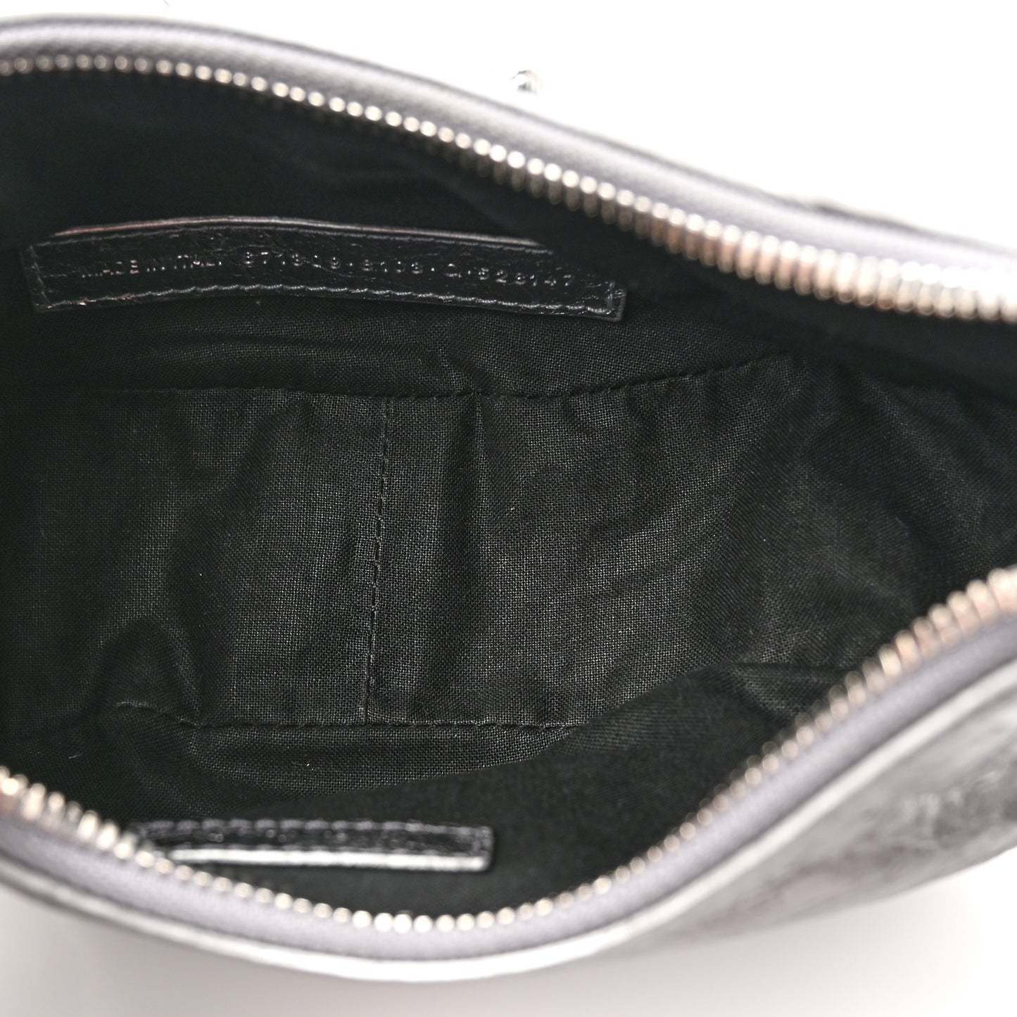 Metallic Agneau Arena Le Cagole Shoulder Bag XS Silver