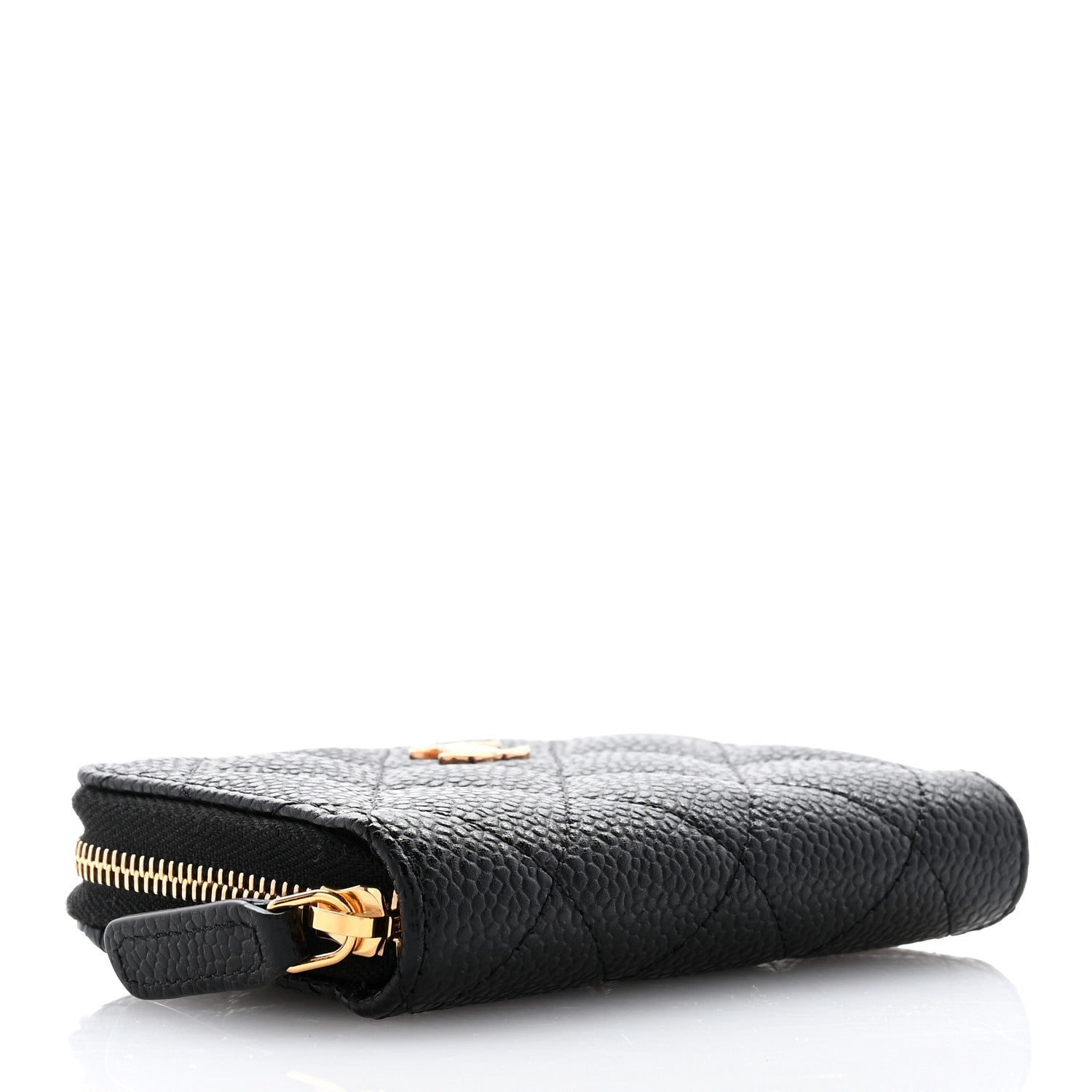 Chanel Caviar Quilted Zip Coin Purse Black 4 of 8