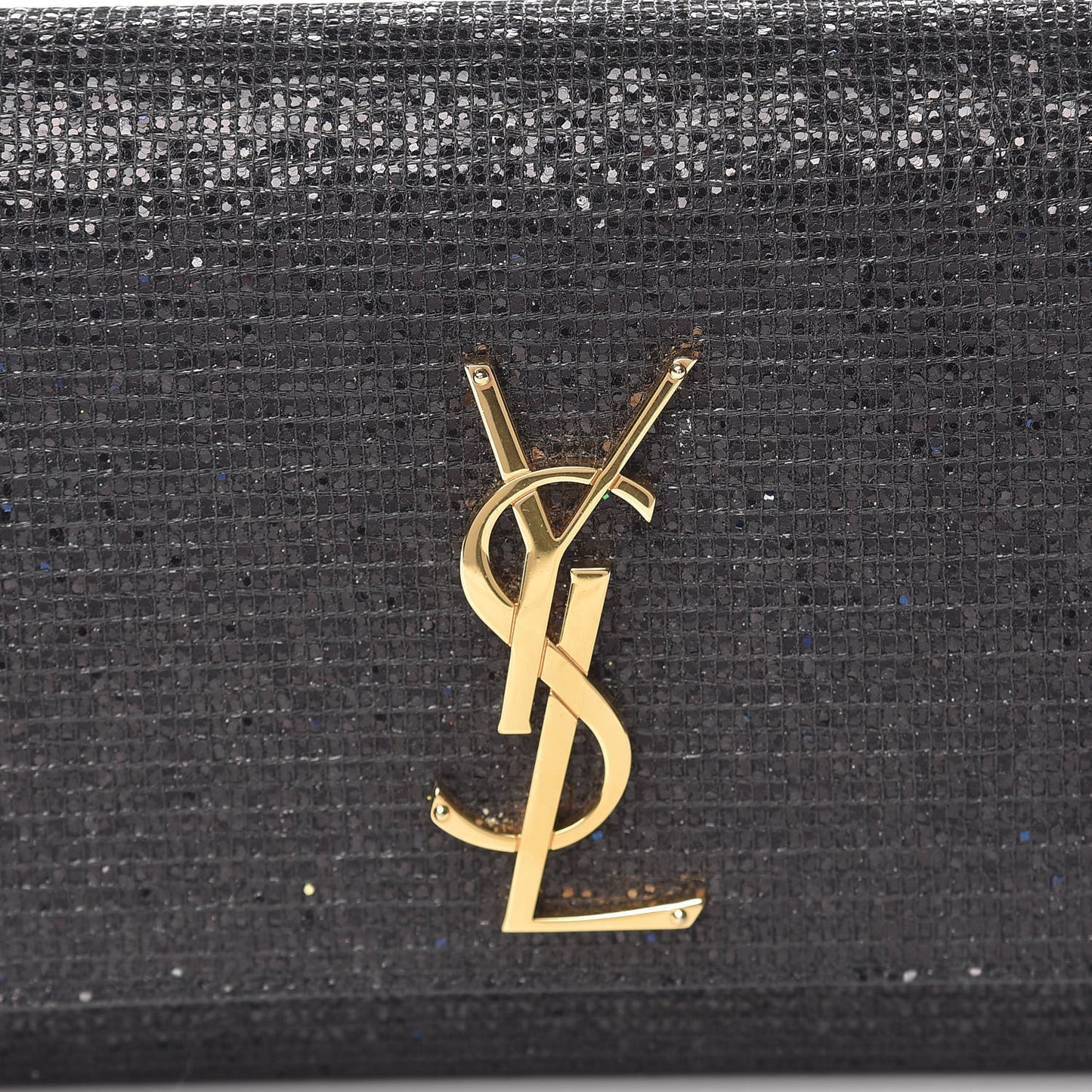 Glitter Classic Monogram Cassandre Clutch Black