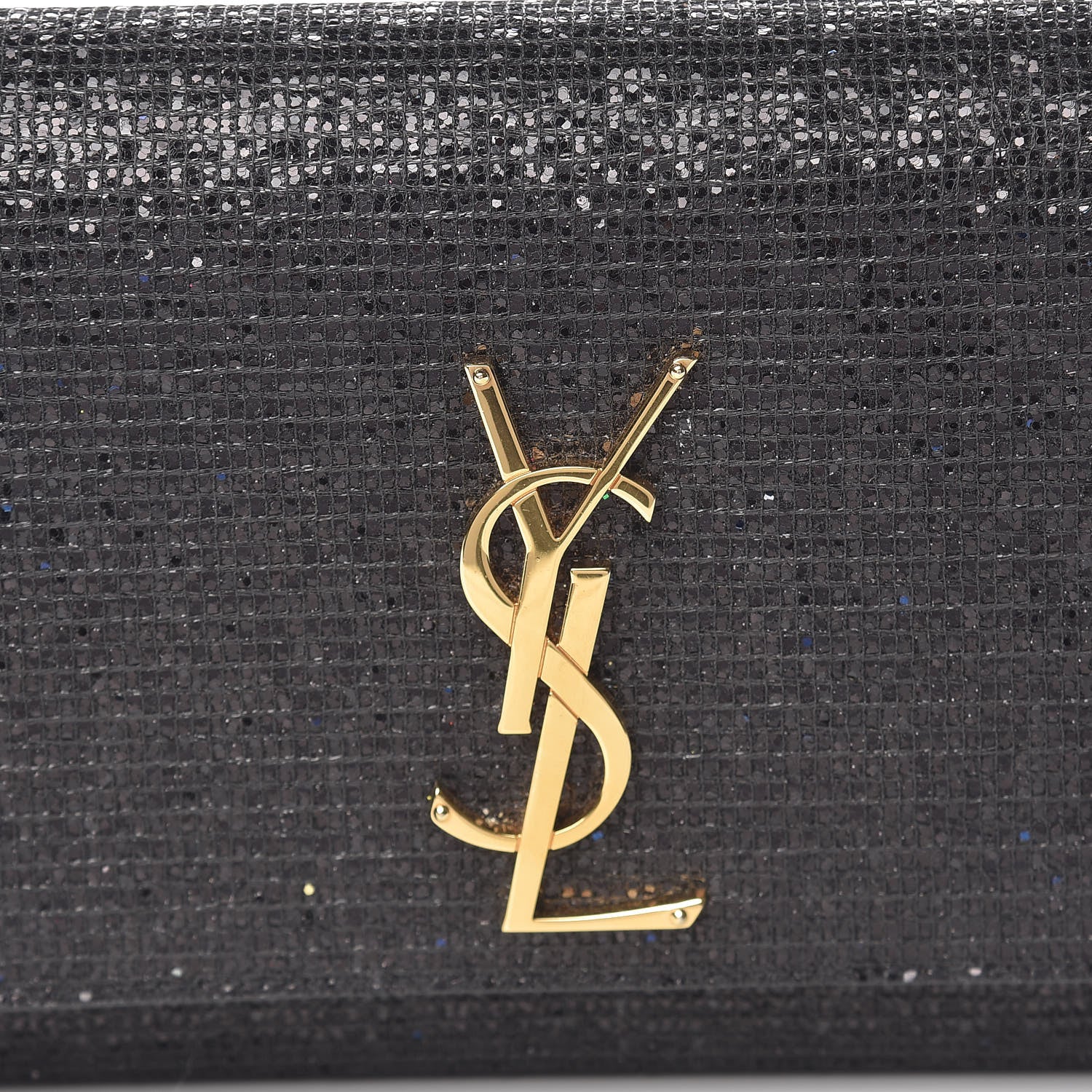 Saint Laurent Glitter Classic Monogram Cassandre Clutch Black 8 of 11
