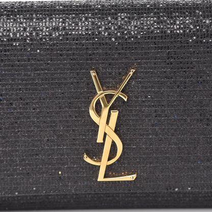 Saint Laurent Glitter Classic Monogram Cassandre Clutch Black 8 of 11