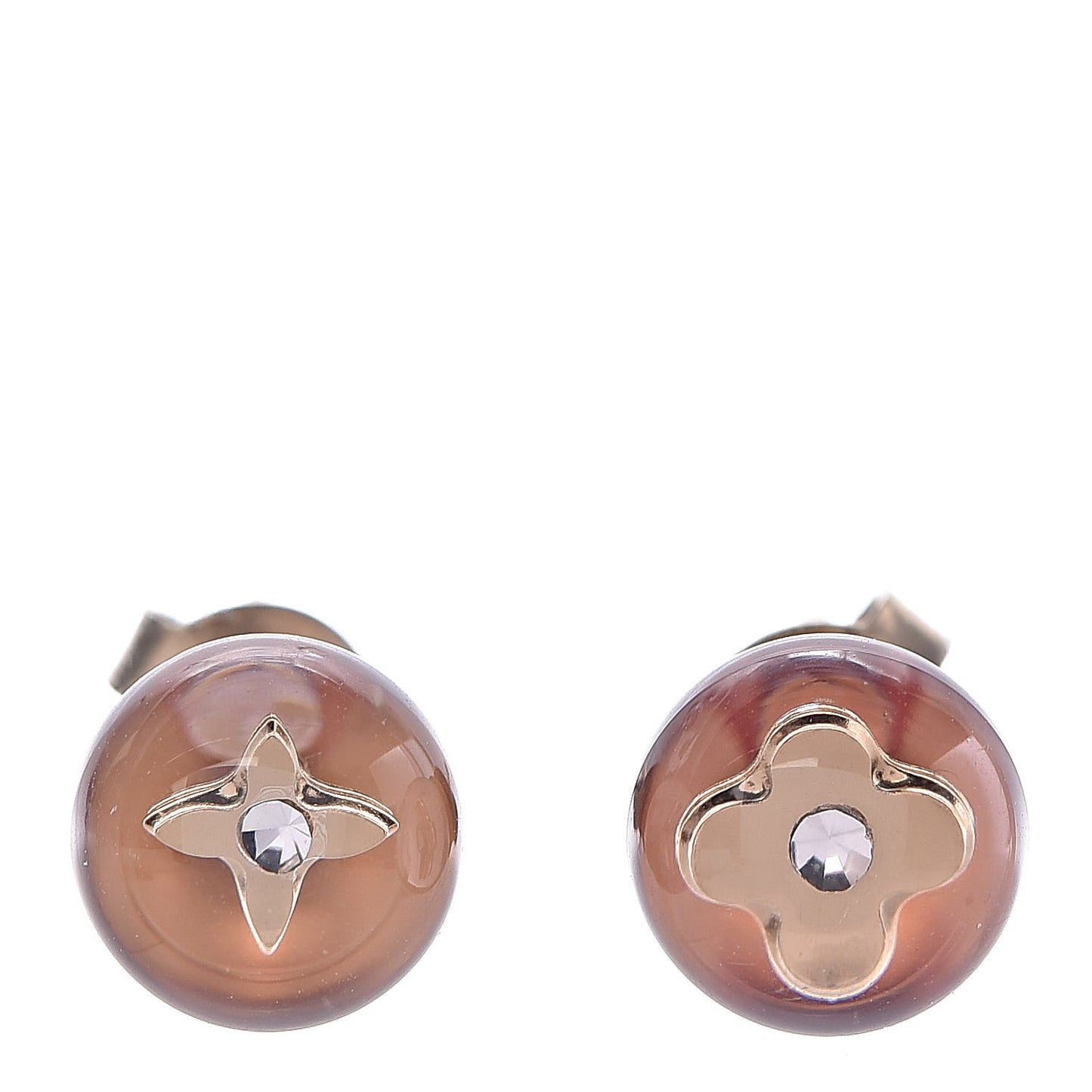 Resin Inclusion Stud Earrings Set of 2 Pink