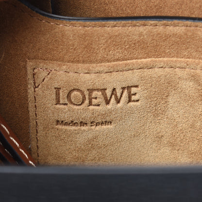 Loewe Grained Calfskin Small Gate Crossbody Bag Pecan Black 6 of 9