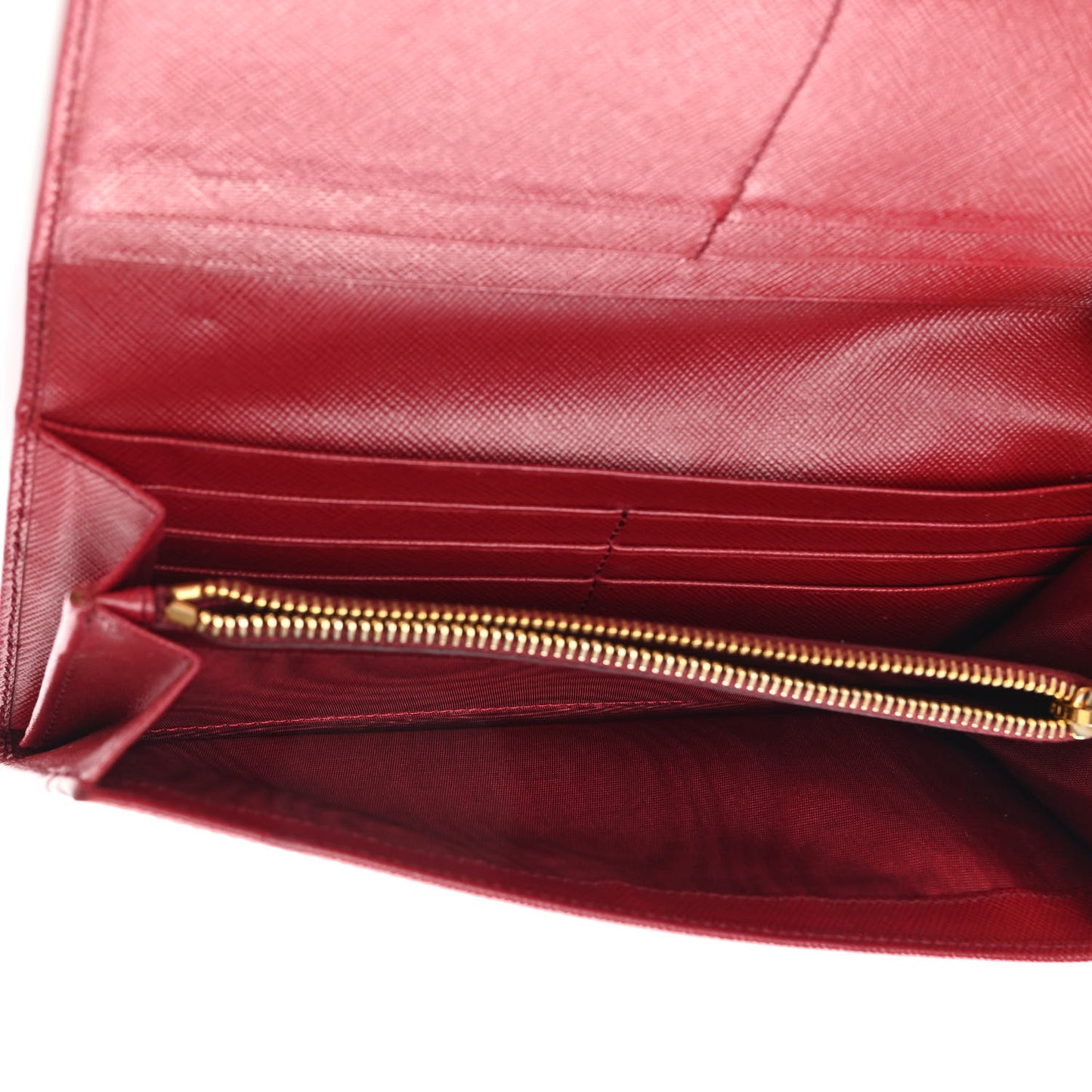 Saffiano Metal Continental Flap Wallet Fuoco