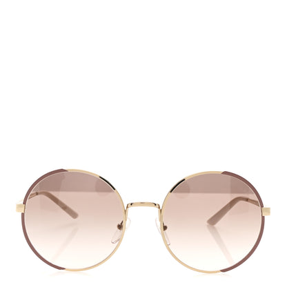 Prada Metal Enamel Oversized Round Sunglasses SPR 59X Pink Gold 2 of 6