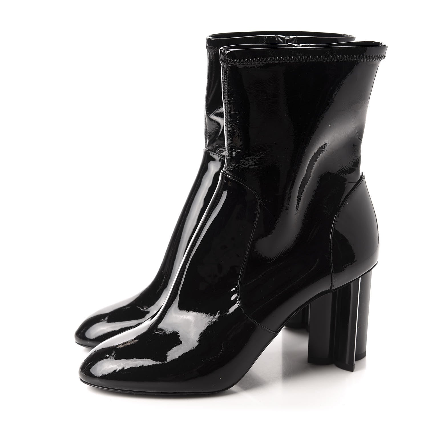 Louis Vuitton Patent Silhouette Ankle Boots 40 Black 3 of 12