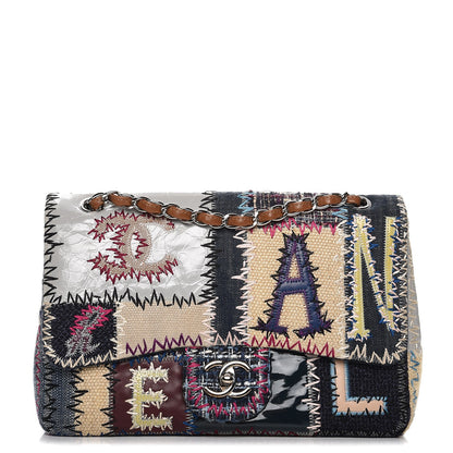 Chanel Denim Tweed Patchwork Jumbo Single Flap Multicolor 1 of 7