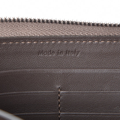 Celine Drummed Calfskin Large Half Zip Multifunction Wallet Taupe 10 of 11