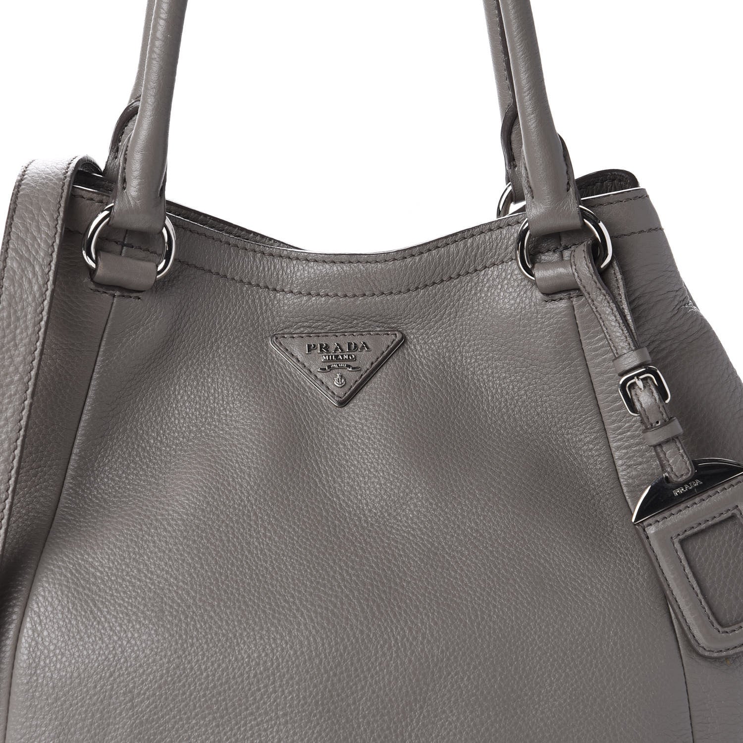 Prada Vitello Daino Shoulder Bag Argilla 10 of 10