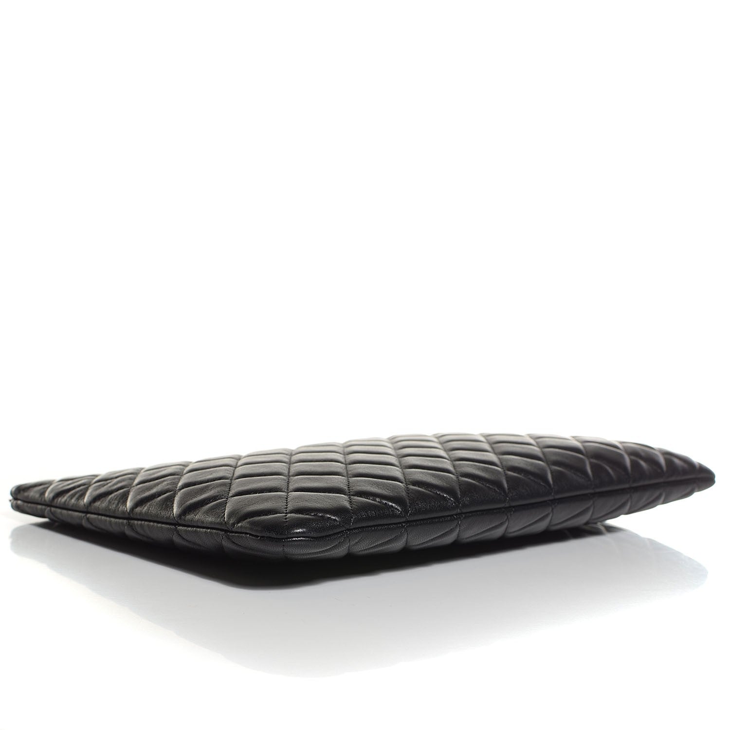 Chanel Lambskin Quilted Large Cosmetic Case Black 4 of 8