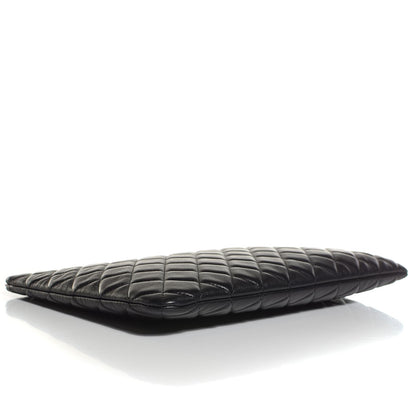 Chanel Lambskin Quilted Large Cosmetic Case Black 4 of 8