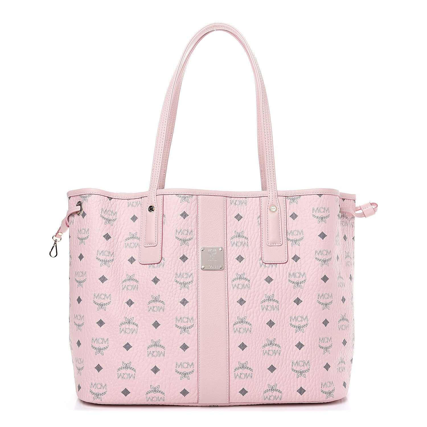 MCM Visetos Medium Liz Reversible Shopper Tote Soft Pink 1 of 12