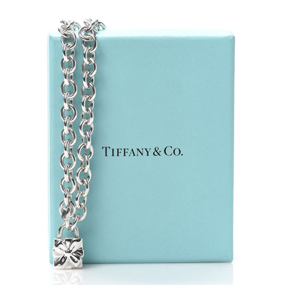 Tiffany Sterling Silver Gift Box Charm Choker Necklace 8 of 8