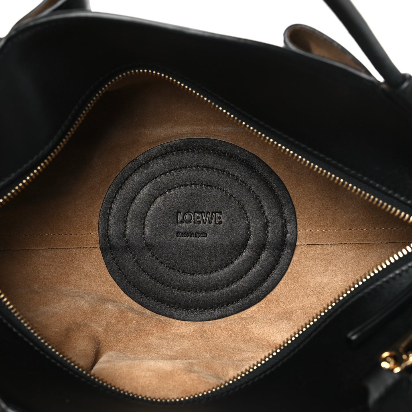 Shiny Nappa Calfskin Small Paseo Bag Black