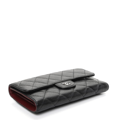 Chanel Caviar Quilted Large Flap Wallet Black 4 of 9