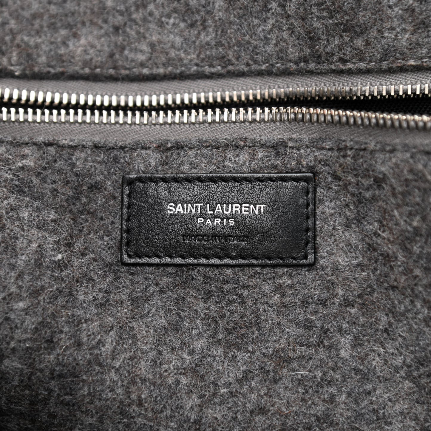 Wool Calfskin Rive Gauche Tote Grey