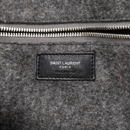 Saint Laurent Wool Calfskin Rive Gauche Tote Grey 6 of 10
