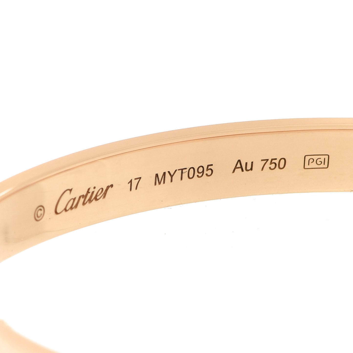 18K Yellow Gold LOVE Bracelet 17