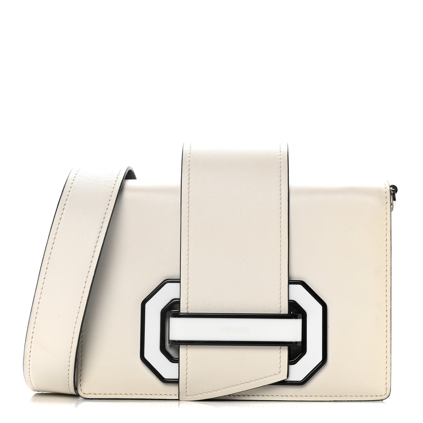City Calf Plex Ribbon Bag White