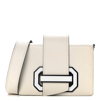 Prada City Calf Plex Ribbon Bag White 1 of 19