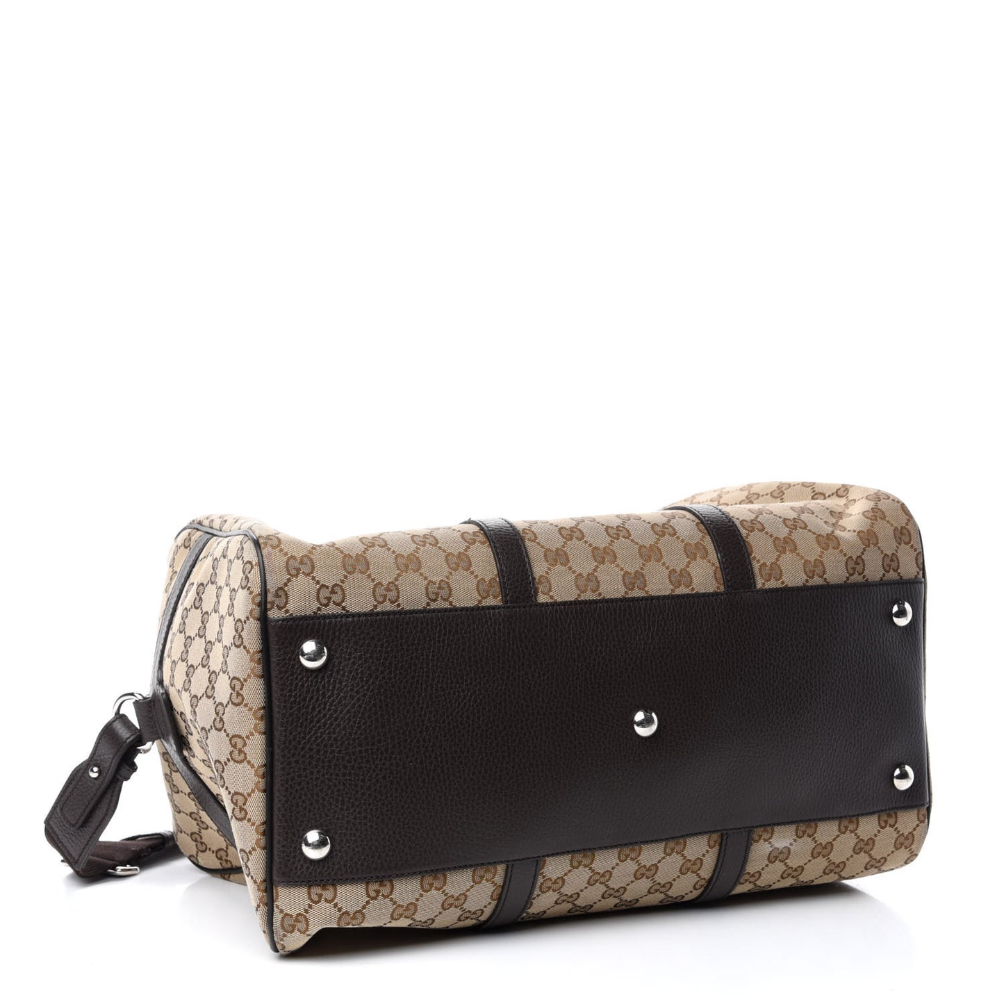 Monogram Dollar Calfskin Boston Duffle Bag Beige Ebony Testa di Moro Marrone Scuro