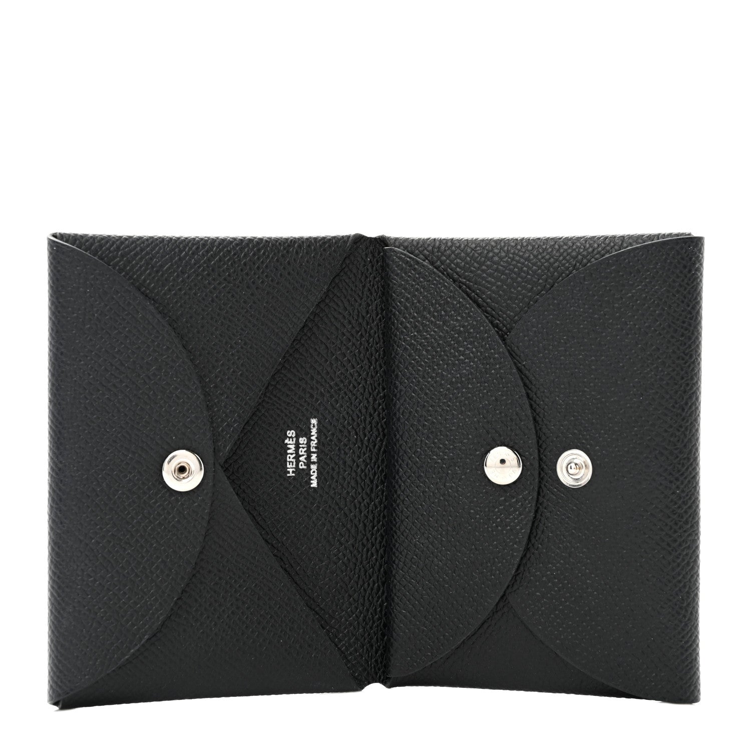Hermes Epsom Calvi Duo Card Case Black 5 of 9