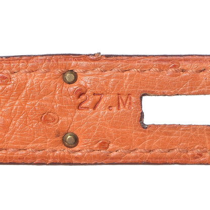 Hermes Ostrich Birkin 35 Orange 11 of 34
