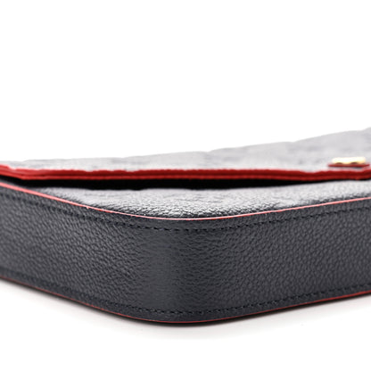 Louis Vuitton Empreinte Pochette Felicie Chain Wallet Marine Rouge 8 of 9