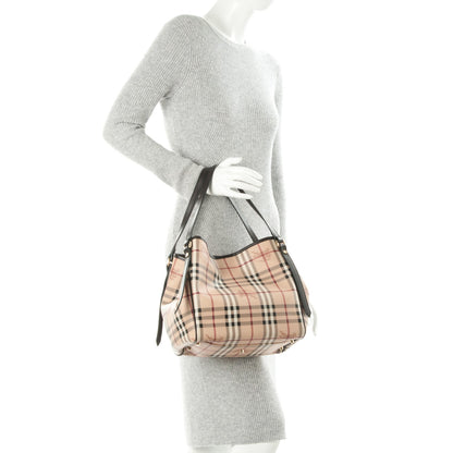 Burberry Haymarket Check Small Canterbury Tote Chocolate 2 of 9
